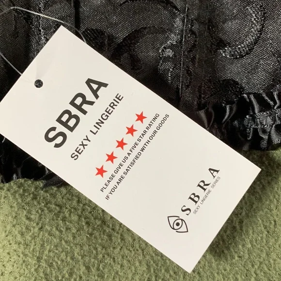 NWT elegant bustier w/ matching thong. Approx. 14 in. Expands approx. 4 inches - Picture 2 of 11